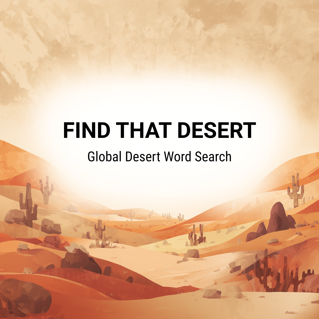 Find That Desert - Word Search Puzzle with Answer Key